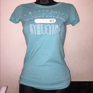 light blue aeropostale tshirt